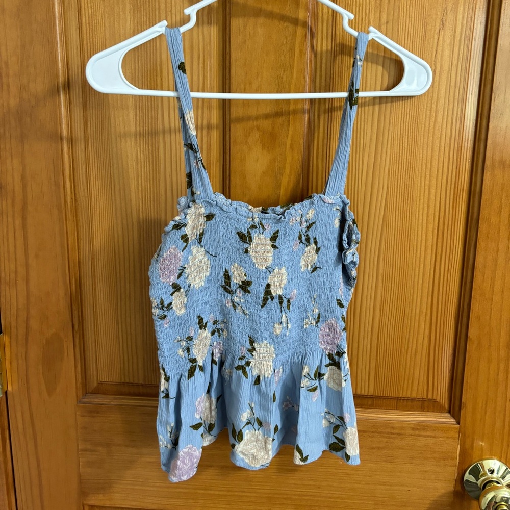 NWOT American Eagle floral peplum top